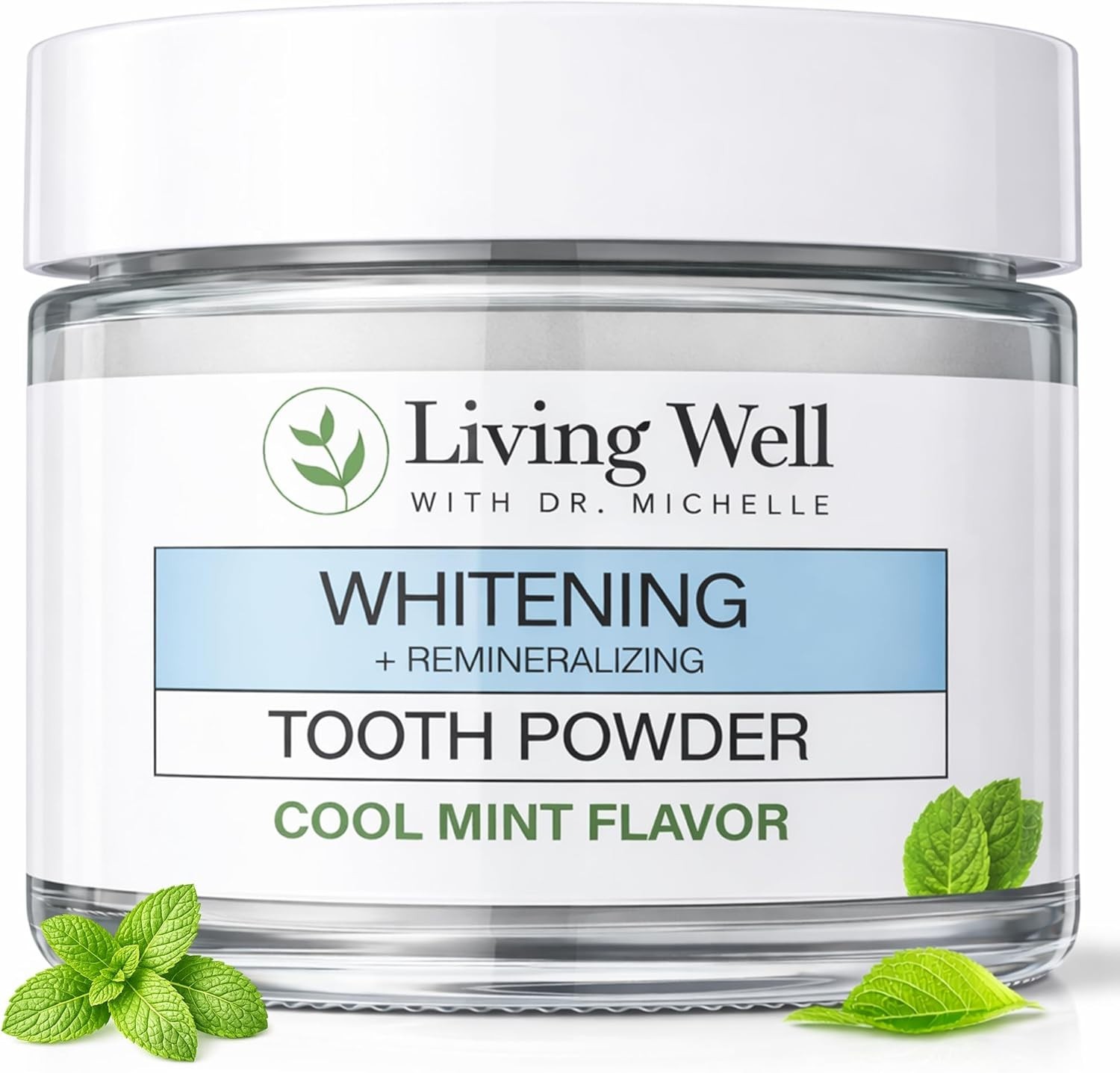 Remineralizing & Whitening Tooth Powder Cool Mint | Fluoride-Free Hydroxyapat…