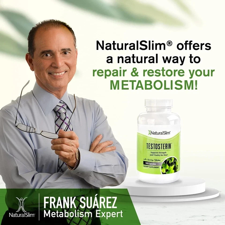 NaturalSlim Testosterin Men’s Multivitamins Testosterone Booster 180 capsules