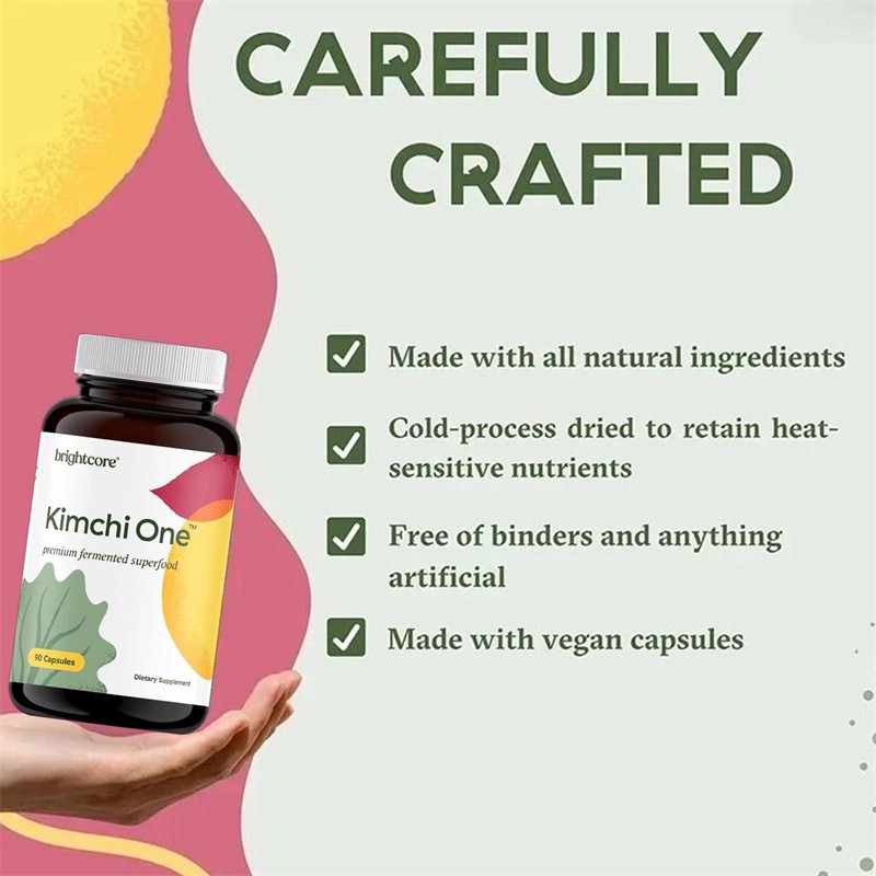 Brightcore Nutrition Kimchi One Kimchi Powder Capsules Probiotics Enzymes