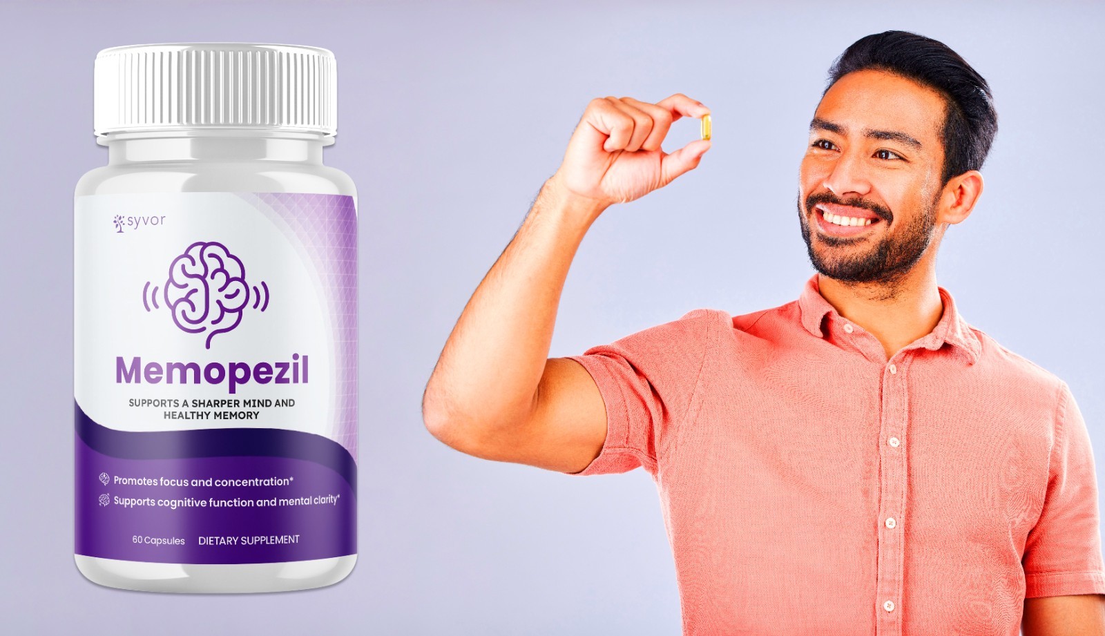 (5 Pack) Memopezil Nootropic All Natural Brain Supplement Memo Pezil 300 Capsule