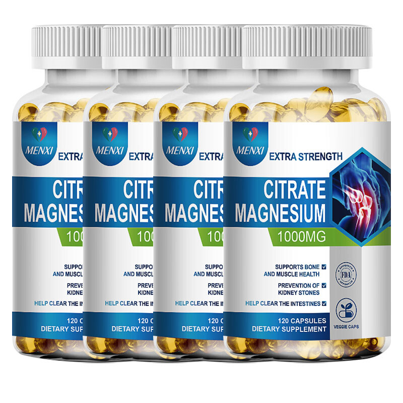 Magnesium Citrate Capsules 1000mg Per Serving -Highest Potency Capsules 120Pills