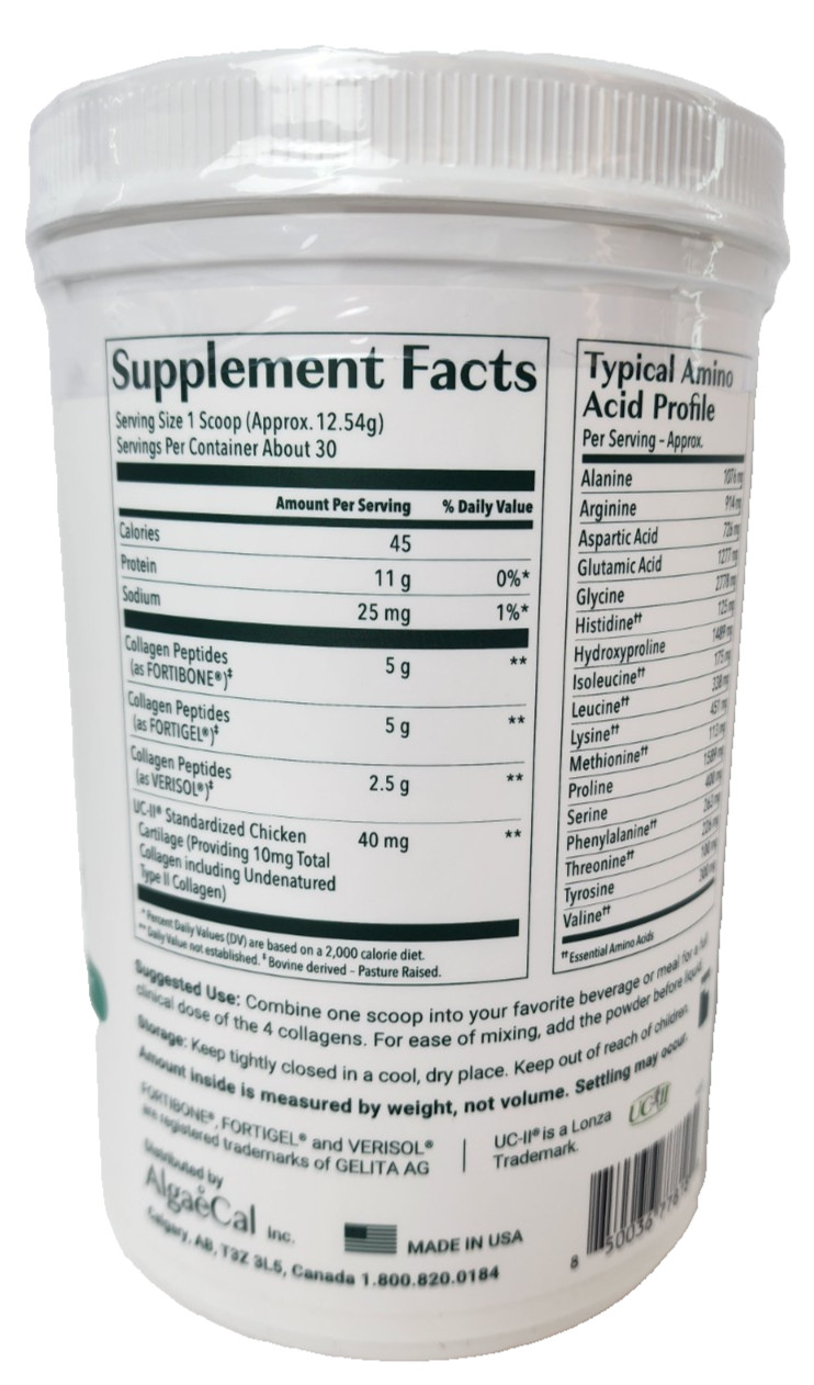 Collagen: 4 Clinically-Supported Peptides VERISOL®, FORTIGEL®, UC-II®, FORTIBONE
