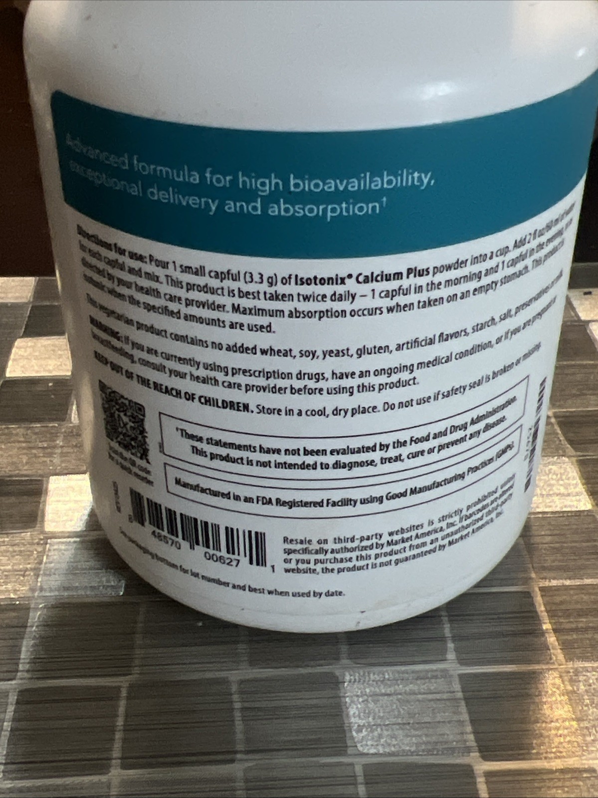 Isotonix Calcium Plus Bone Muscle Nerve Health Supplement 90 Servings New 10.6oz