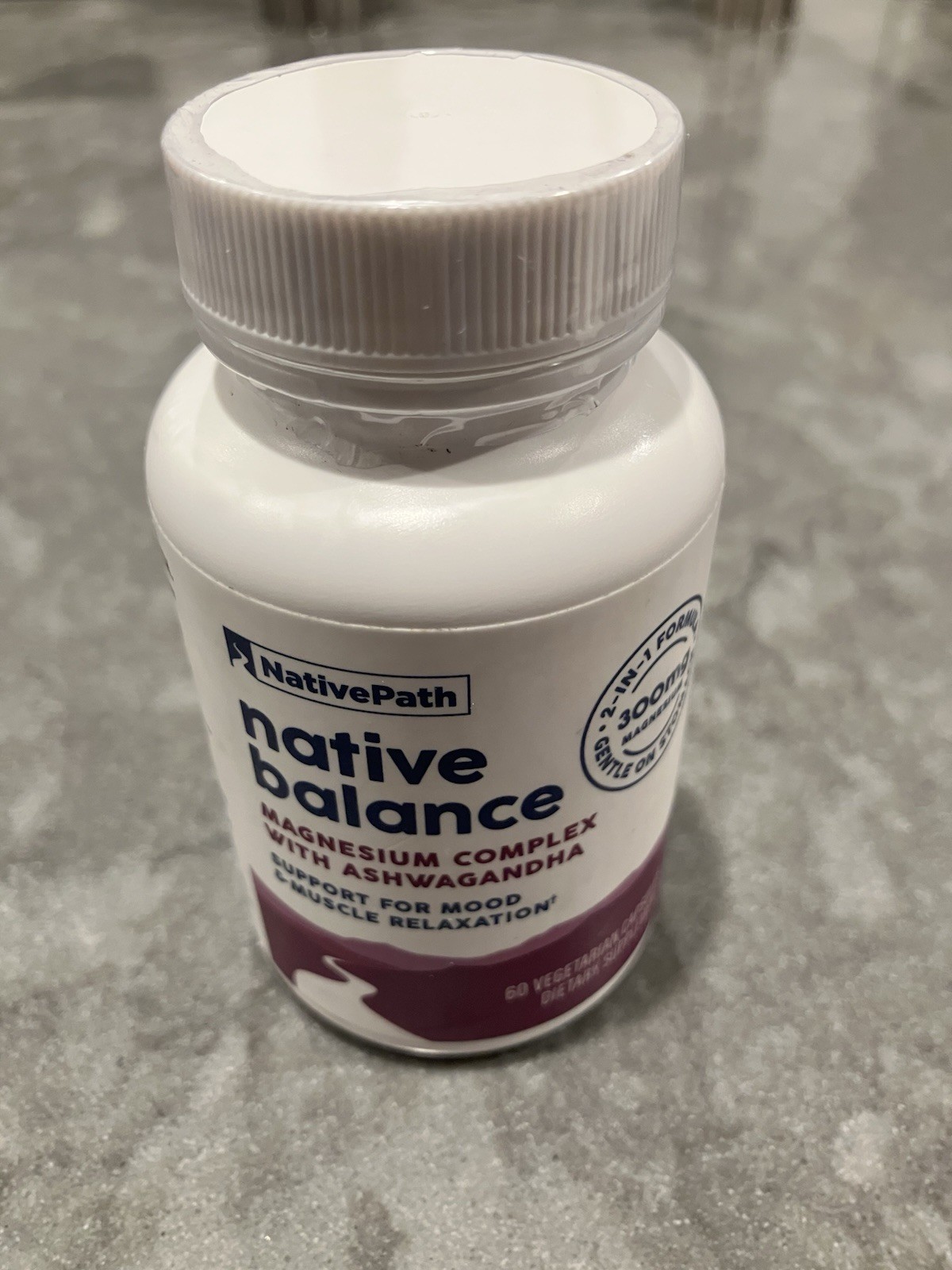 NativePath Native Balance Magnesium Complex Ashwagandha 60 Veg Capsules Sealed