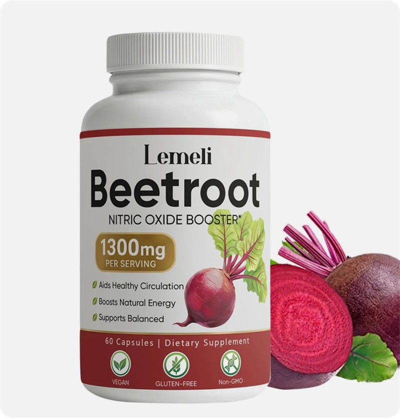 3x Lemeli Beetroot – 1300mg, Lemeli Beet Root Supplement 60 Capsules