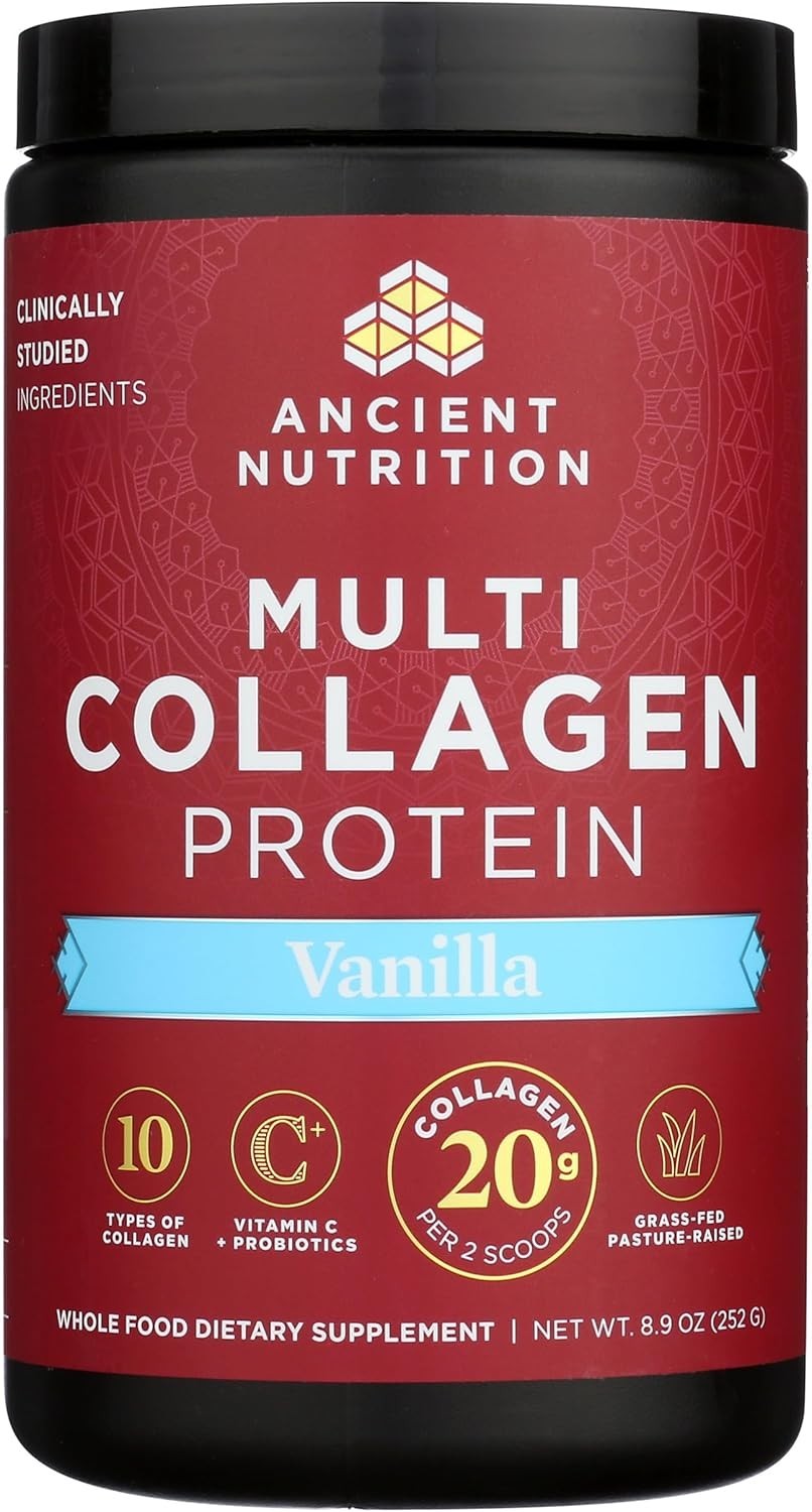 Ancient Nutrition Multi Collagen Protein Powder Vanilla 24 Servings Hydrolyzed