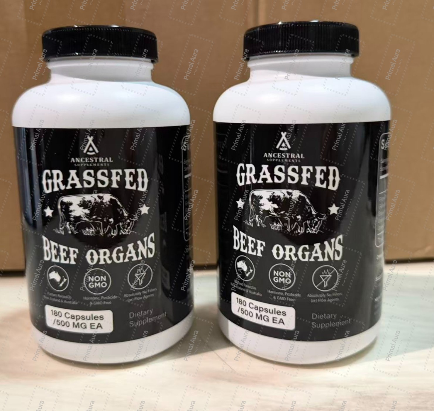 2X Ancestral Supplements Grass Fed Beef Organ Supplement – Non-GMOEXP:09/2028