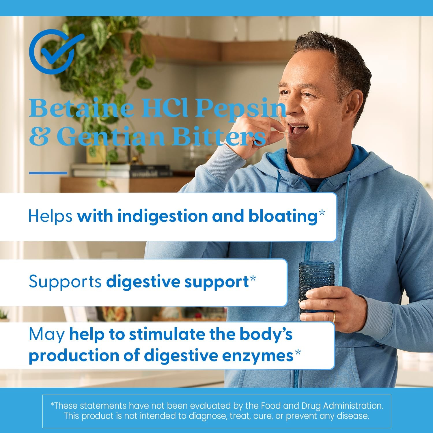Doctor’s Best Betaine HCI Pepsin & Gentian 120 Count (Pack of 1), White