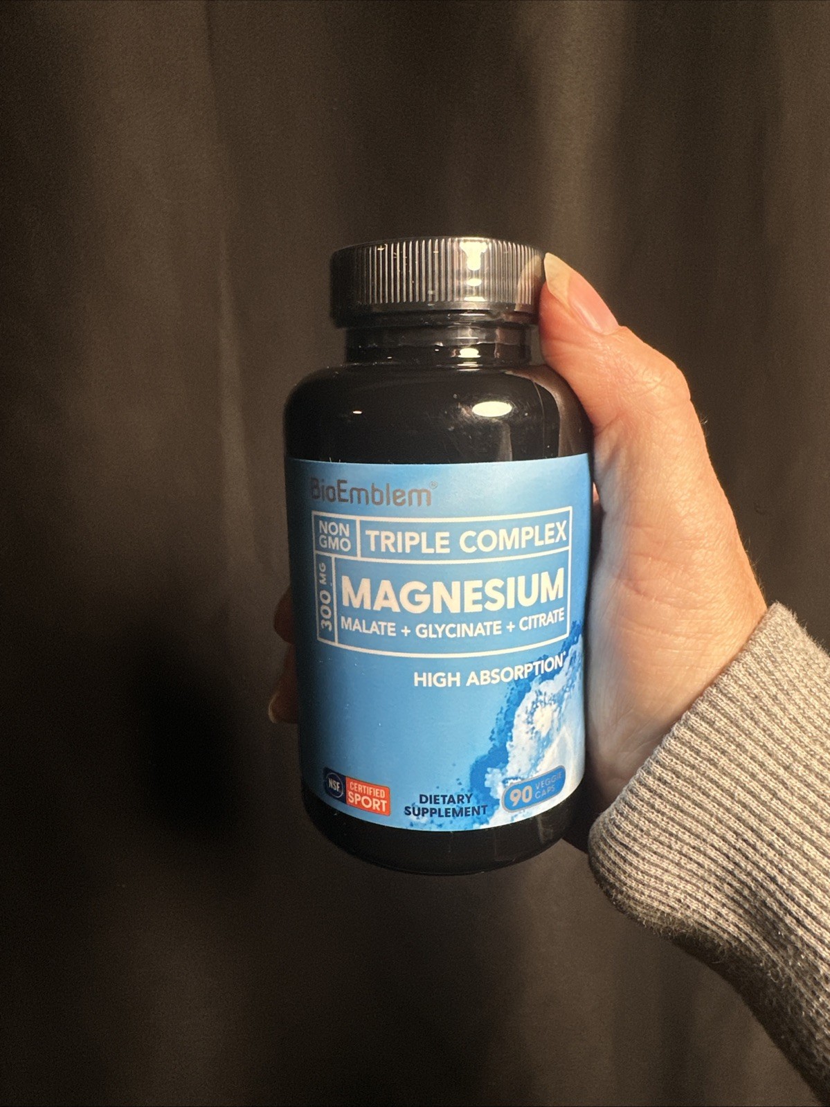 Triple Magnesium Complex | 300mg Magnesium Glycinate, Malate & Citrate Exp 3/27