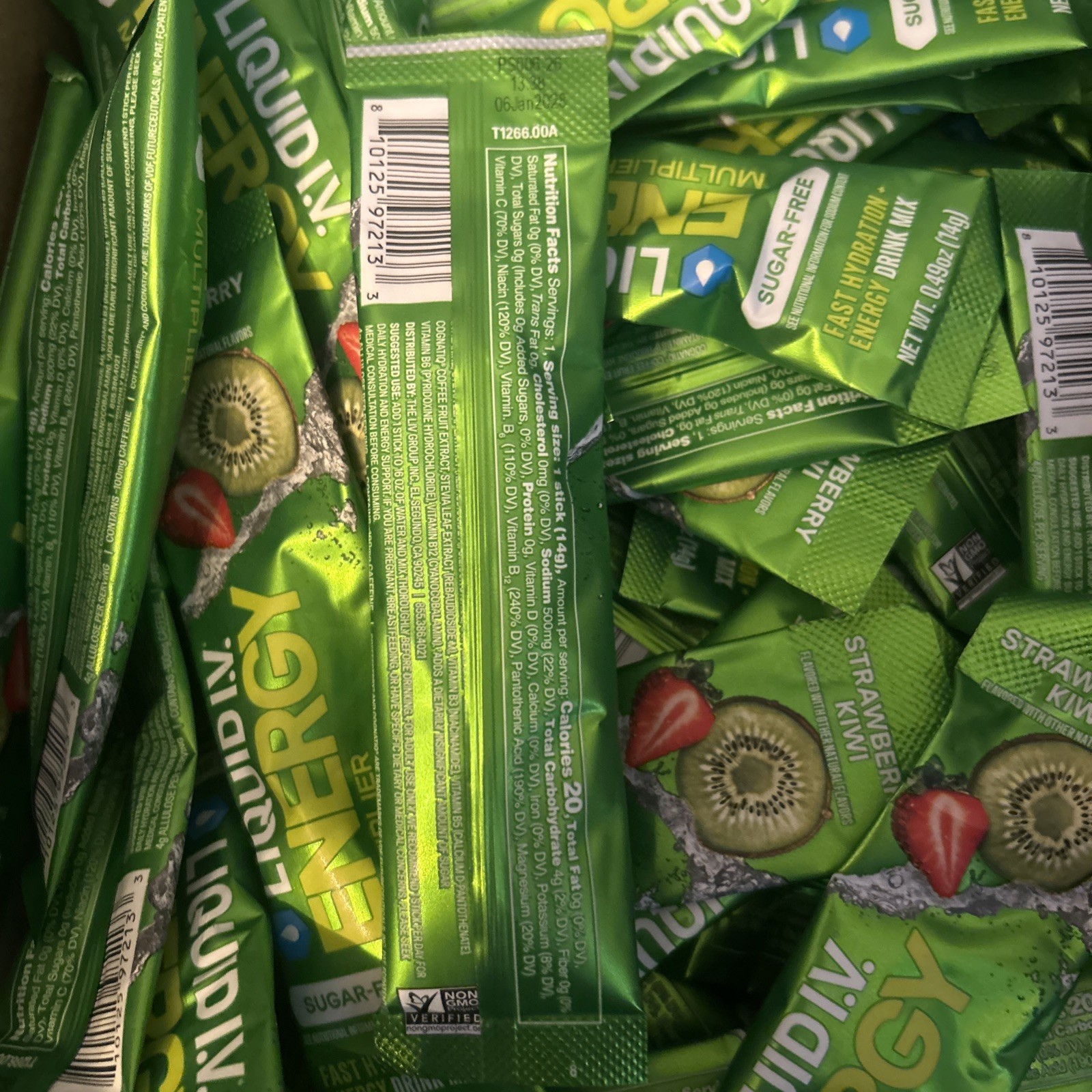 LIQUID IV, SUGAR FREE. “ENERGY MULTIPLIER” 100 INDIVIDUAL PODWER PACKS!!!