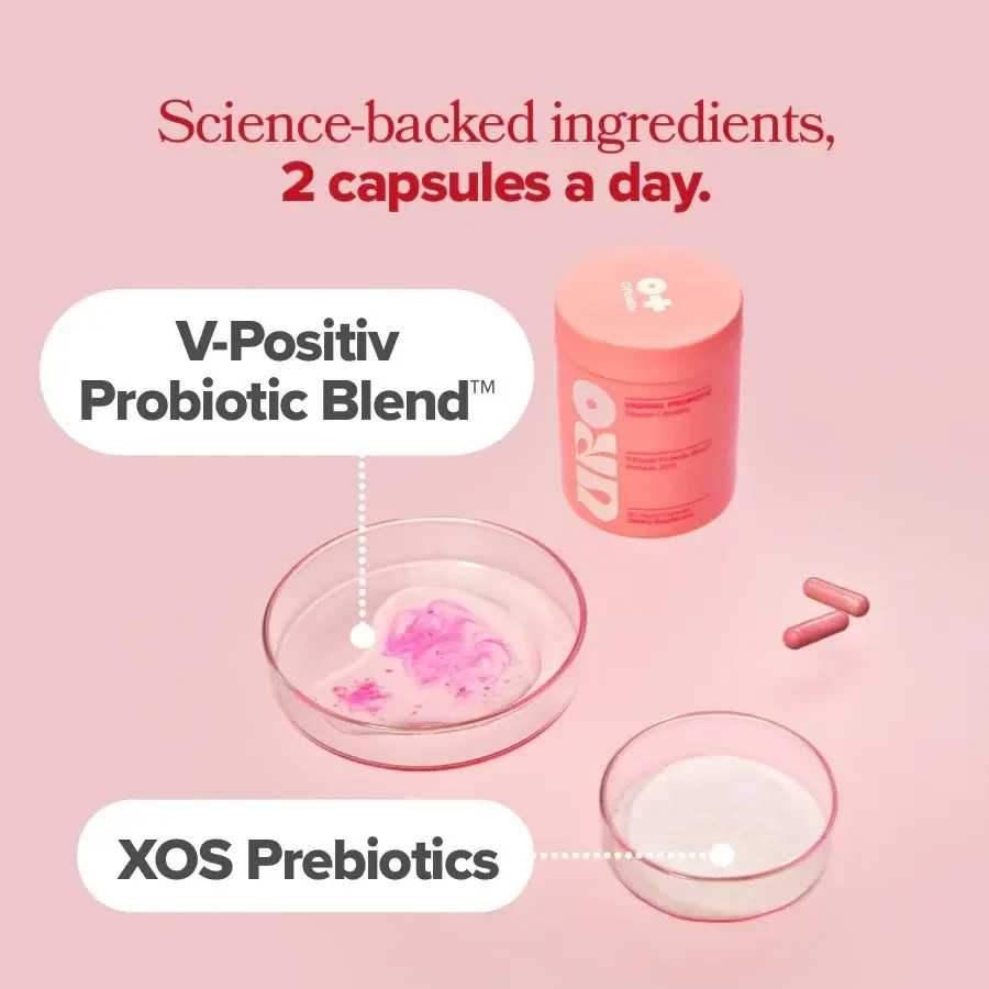 URO Women’s Probiotics 60 Capsules Prebiotic Vaginal pH Balance Support Suppleme