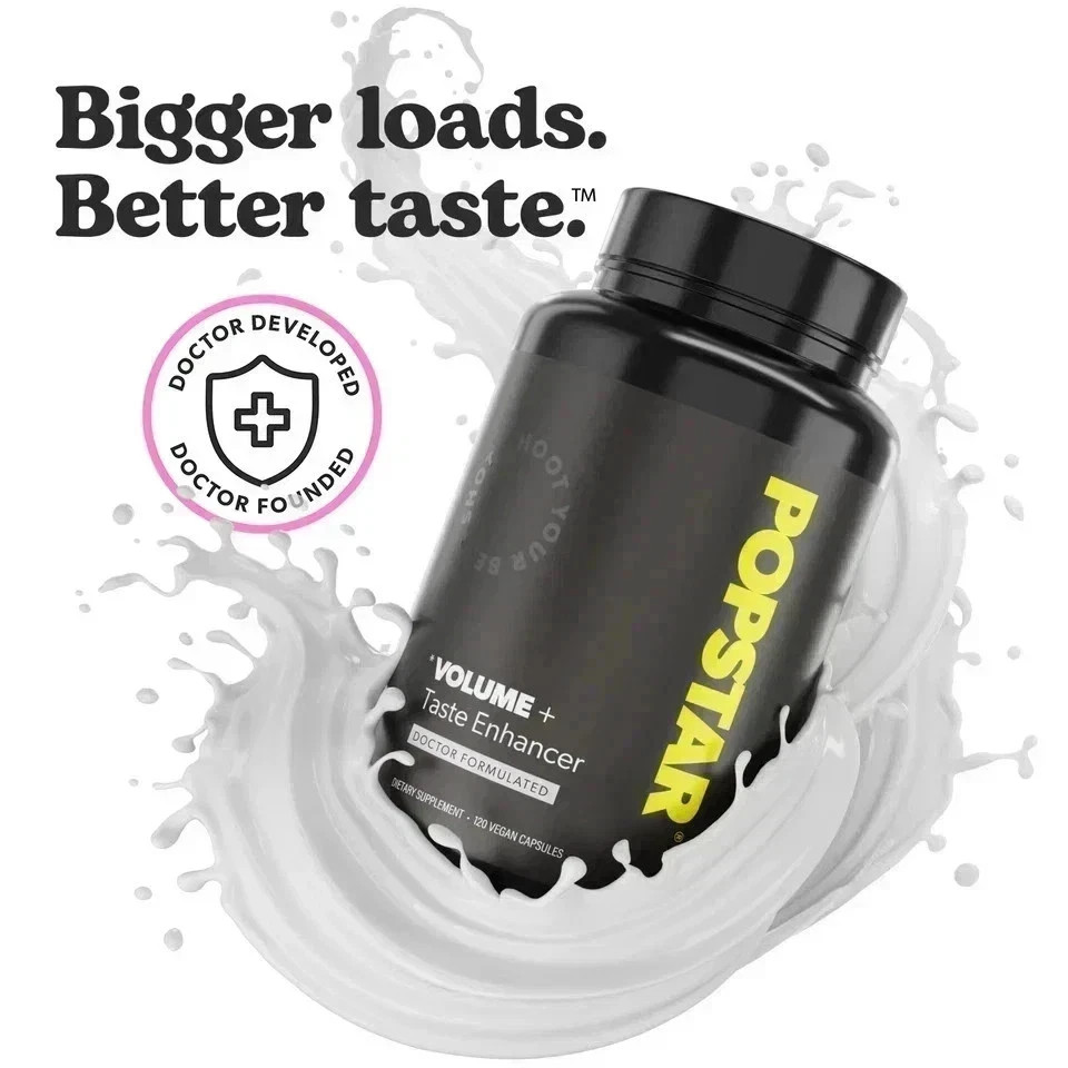 Popstar Semen Volume Supplement 120 Capsules Men’s Fertility Zinc NEW EXP12/2026