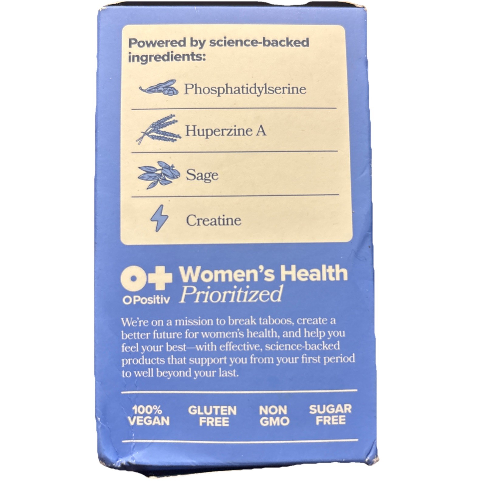 O Positiv MENO Brain Health Memory Support Capsules 60 Ct Exp 03/2027 New