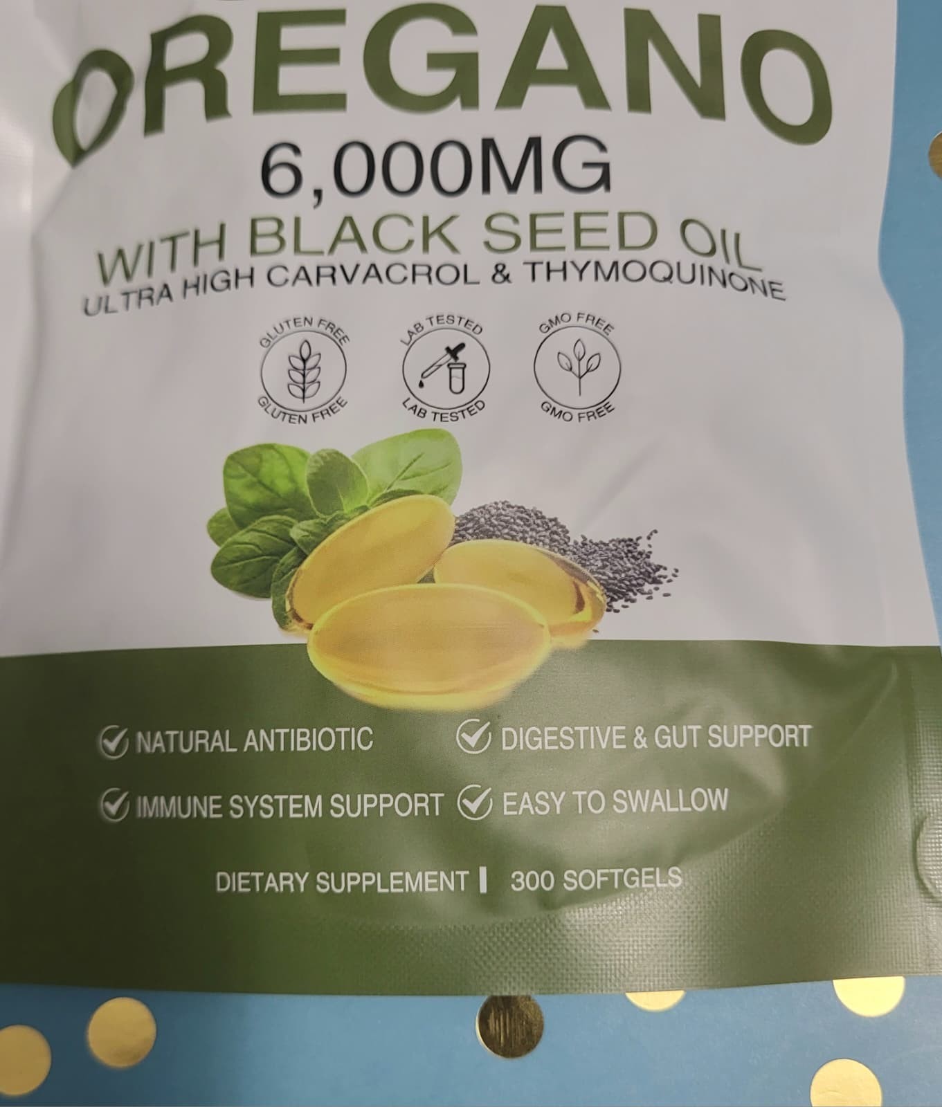 Resilia Black Seed Oil 6000mg Oregano Oil 300 Softgels Immune Digestive Support
