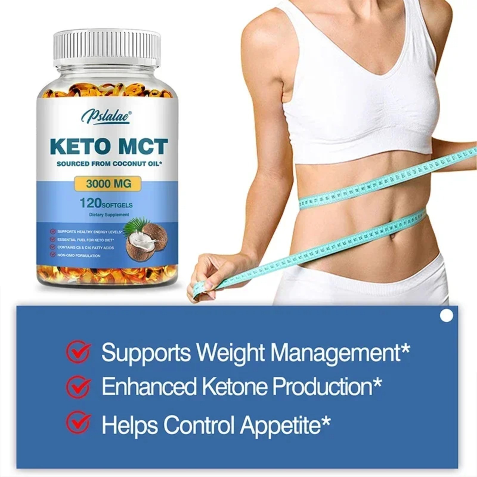 Keto MCT 120pcs – Accelerates Metabolism, Natural Energy, Supports Gut Health
