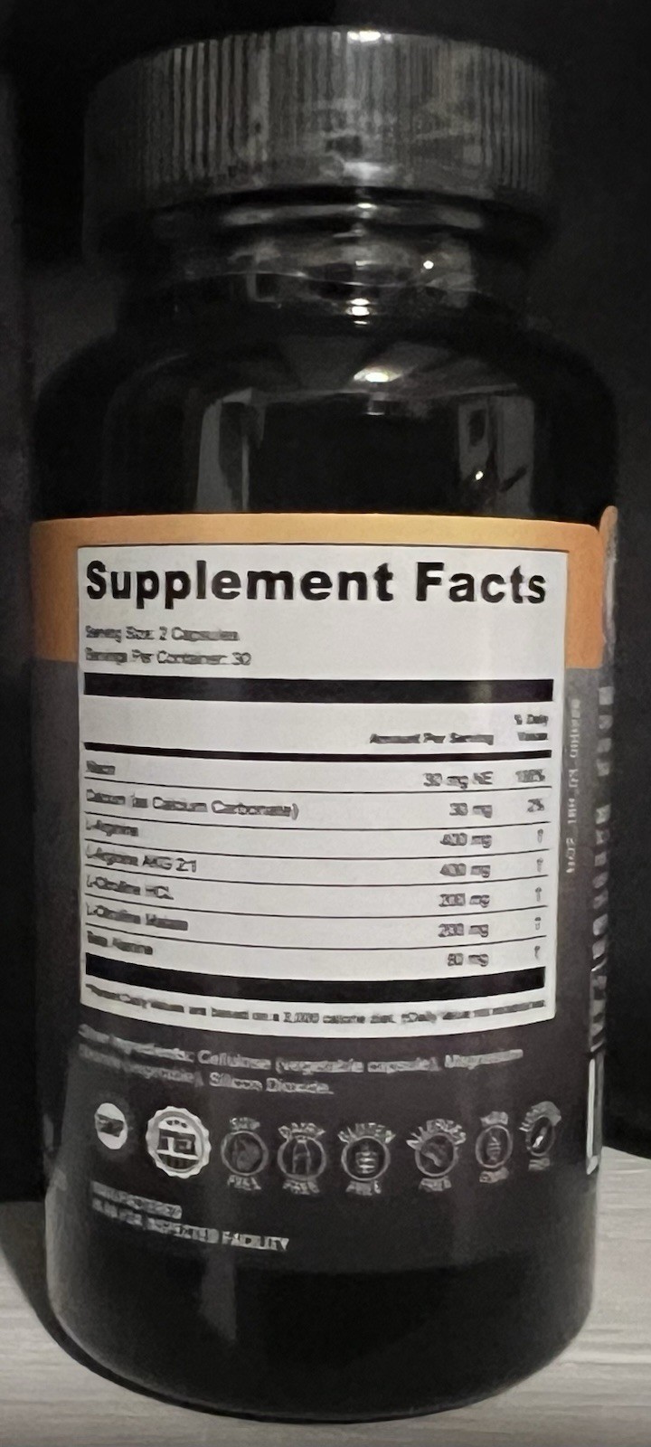 VITAL NUTRITIVE Nitric Oxide Supplement – L-Arginine L-Citrulline