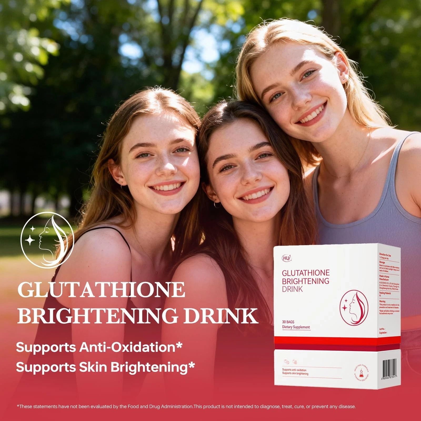 HUJ Glutathione Brightening Drink Liposomal Liquid Glutathione Skin Radianc…