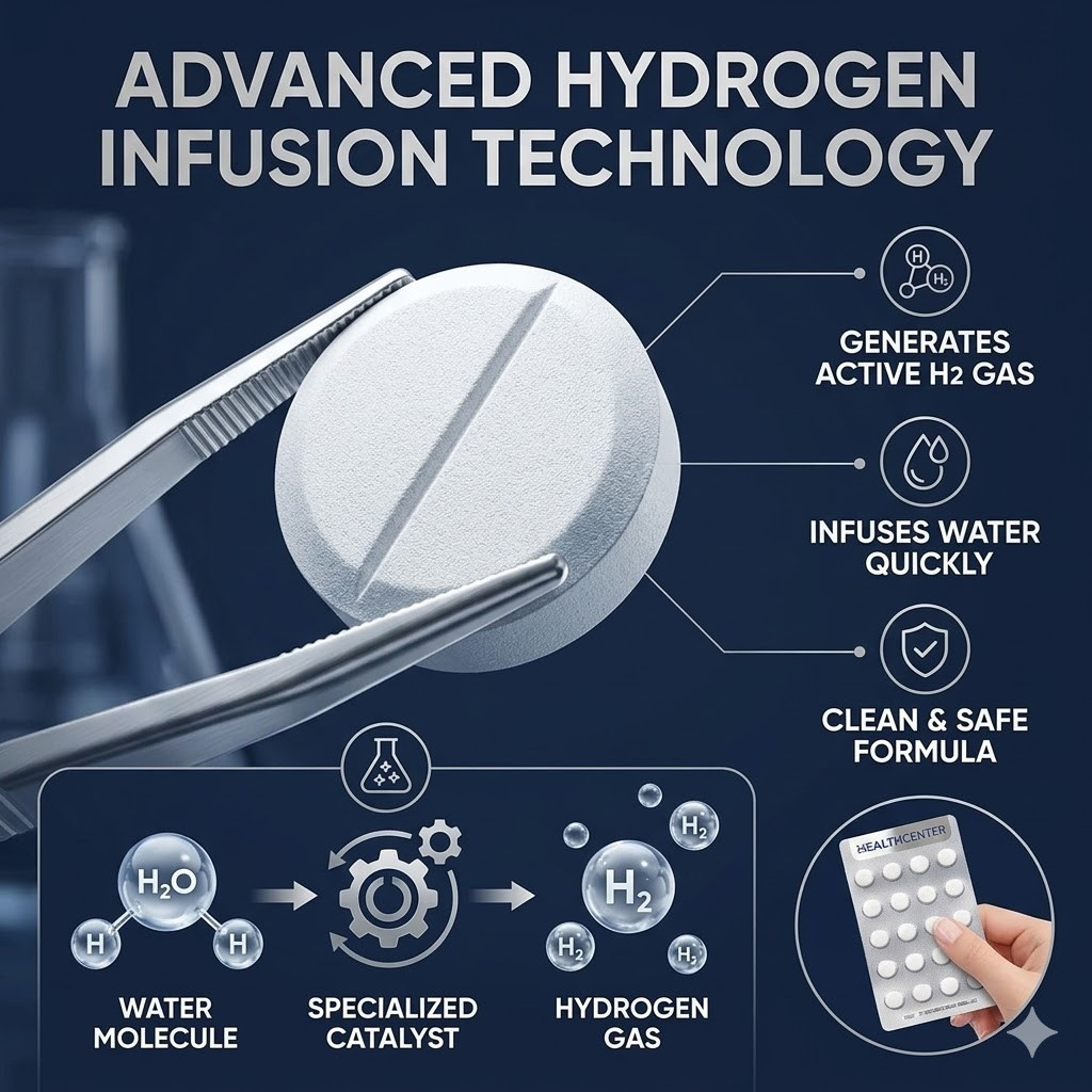 100ct Molecular Hydrogen H2 Tablets Fast Dissolve Magnesium Energy