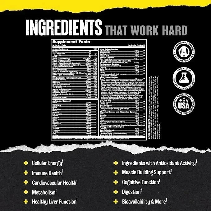 UNIVERSAL NUTRITION ANIMAL PAK Ultimate Foundation Multivitamin for Men 44 Packs