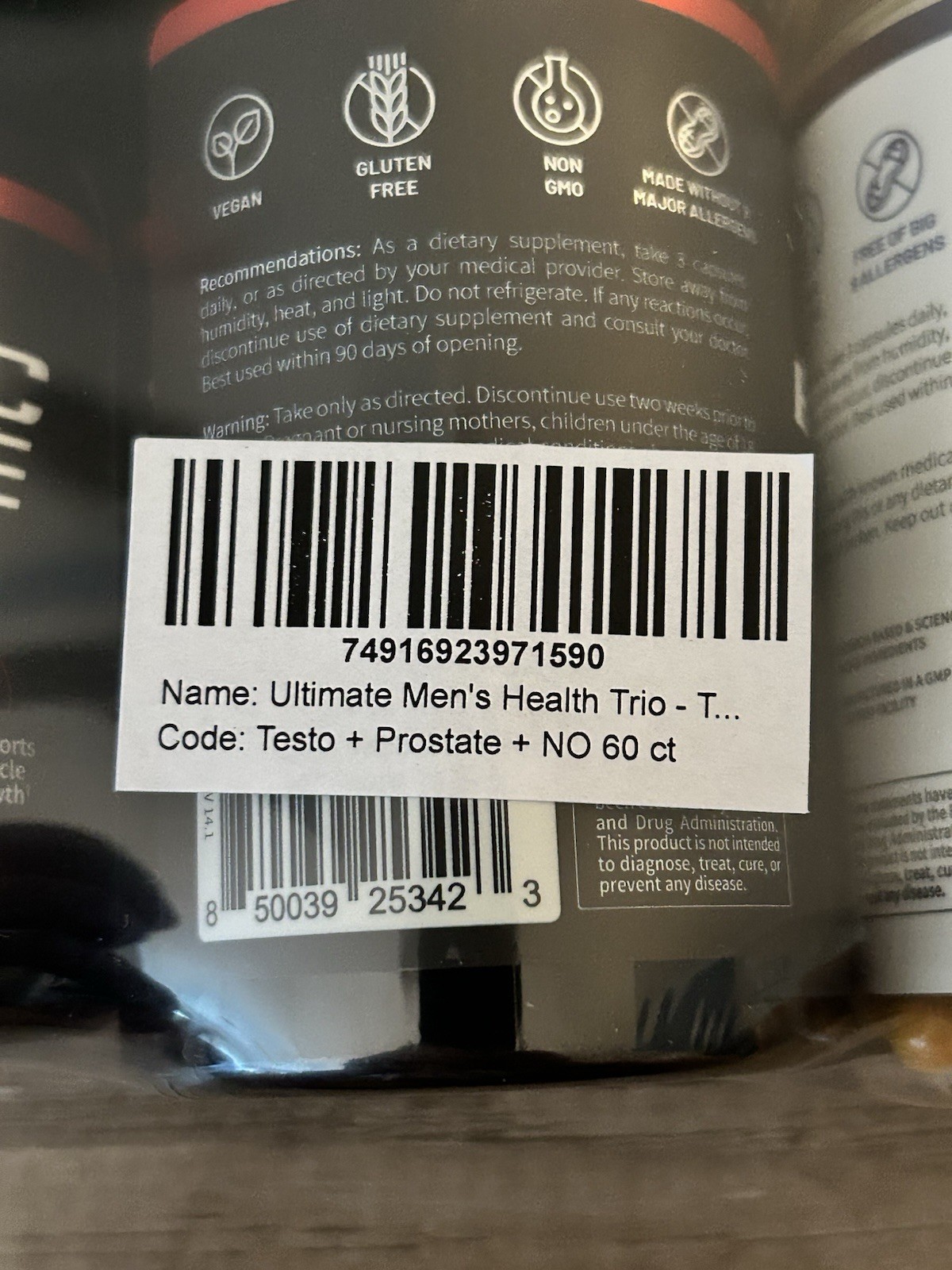 Snap Nitric Oxide Booster Supplement Proststae and Test Support