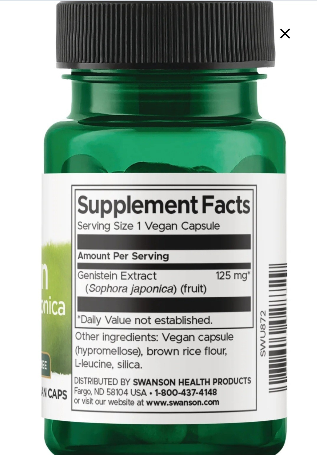 Swanson Genistein from Sophora Japonica 125 mg60 Veg Capsules brand new 2 Avail