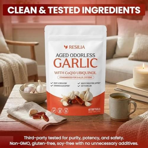 3PCS Garlic Extract 600mg Softgels (60 Count) Aged Garlic Extra