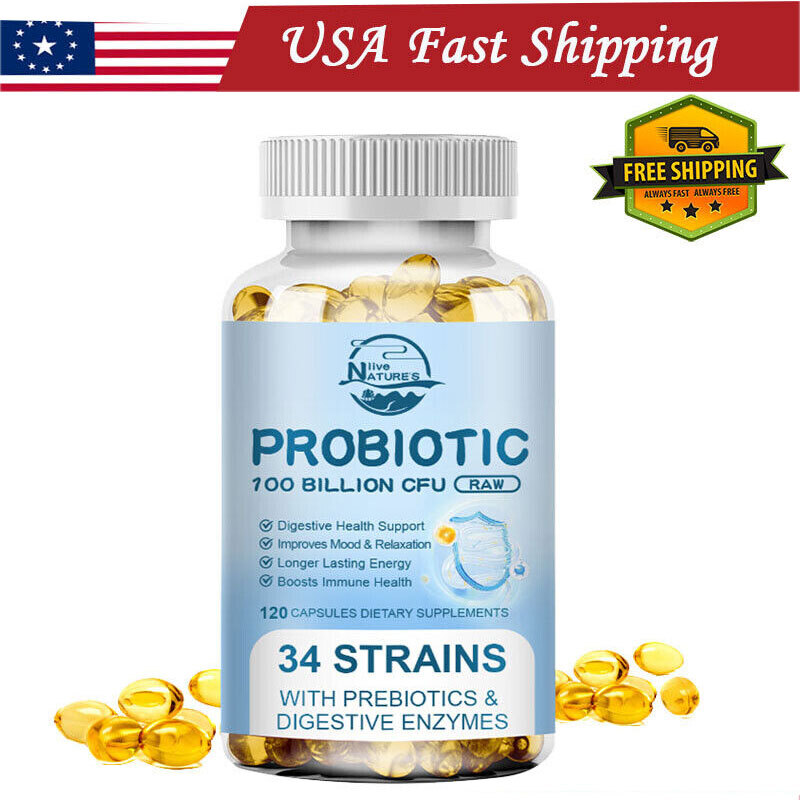 Probiotic 100 Billion CFU – Prebiotics for Digestive & Gut, Bloating Health