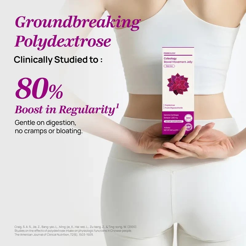 FOODOLOGY Coleology Bowel Movement Sticks, Grape Flavor, Gut Bloating Reli