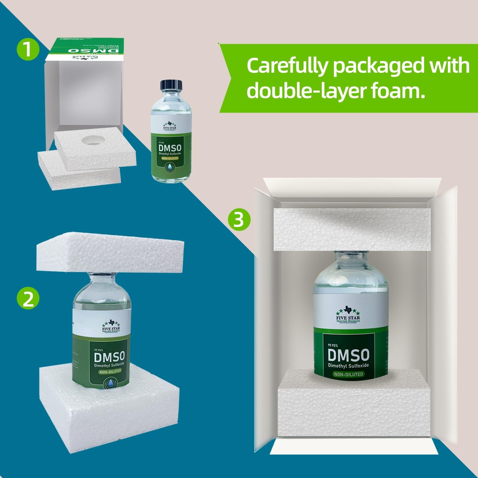 99.95% Pure DMSO Liquid 8 oz | Undiluted, Odorless, Premium Glass Bottle