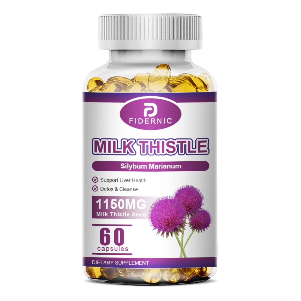 60 Milk Thistle Capsules High Silymarin Liver Cleanse Detox Support Supplement