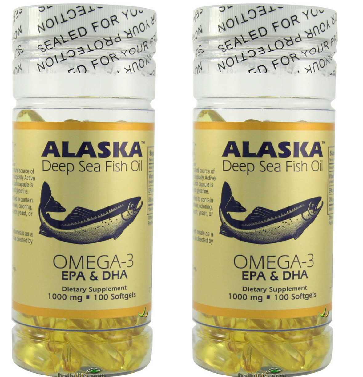 Alaska Deep Sea Fish Oil, Omega 3 DHA/EPA 1000 mg 200 Softgels NEW FAST SHIP USA
