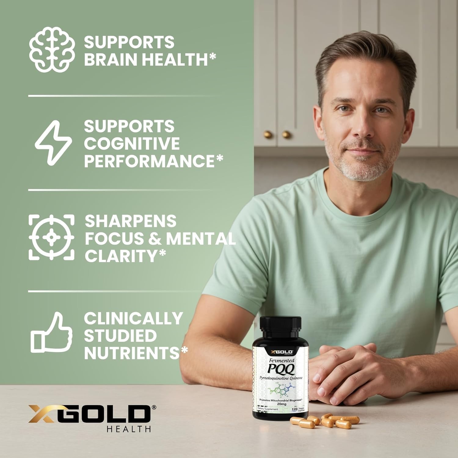 Gluten-Free PQQ 20mg Capsules – Boost Mitochondrial Health in 120 Easy Pills
