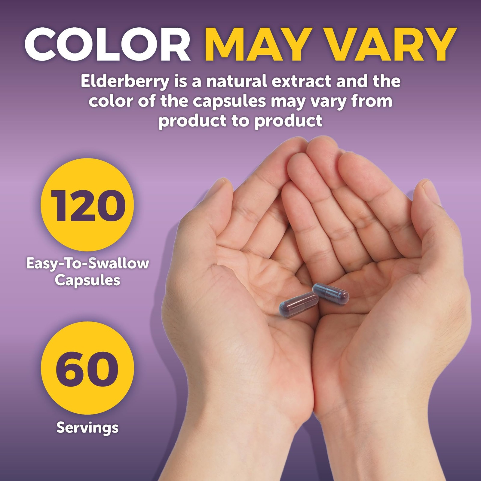 Viva Naturals Elderberry with 120 Count (Pack of 1), 5in1 120ct