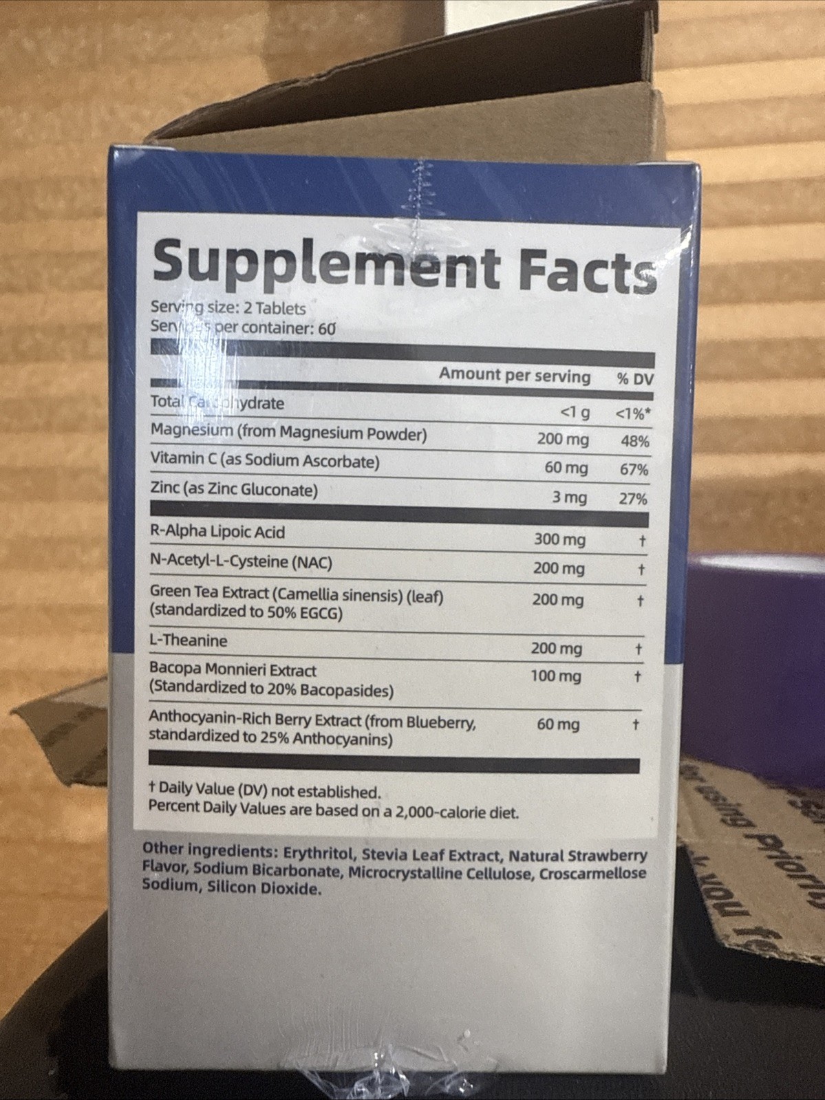 H2 Molecular Hydrogen 120 Tablets Fast Dissolve Magnesium Energy Strawberry Flav