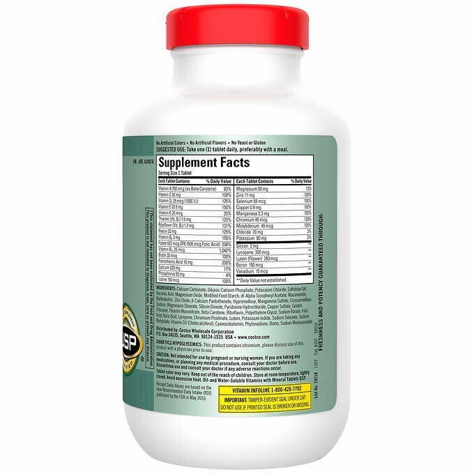 Kirkland Signature Adult 50+ Mature Multi Vitamins & Minerals 400 ct Exp:4/27