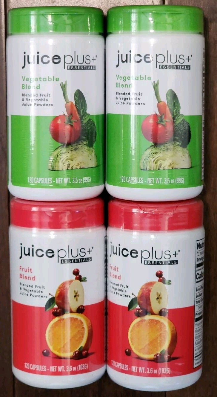 Juice Plus Fruit & Vegetable Blends 480 Capsules 4 Pack 4 Month Supply 03/2025