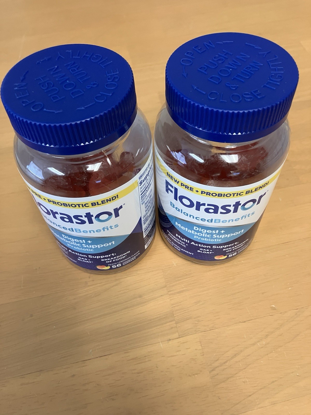 2 Pk, Florastor Balanced Benefits Metabolic Support Probiotic, 112 Gummies total