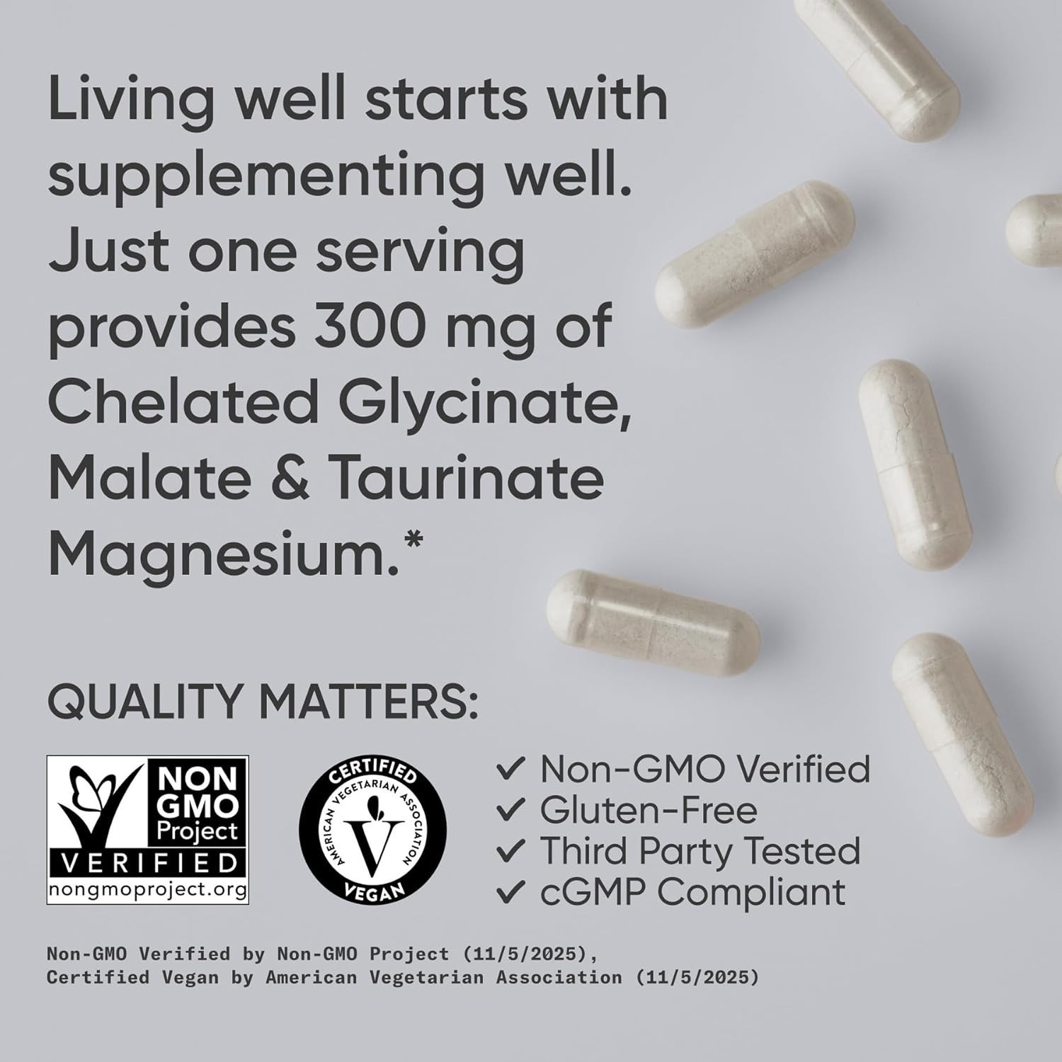 Sports Research Chelated Triple Magnesium Complex [120 Veggie Capsules]