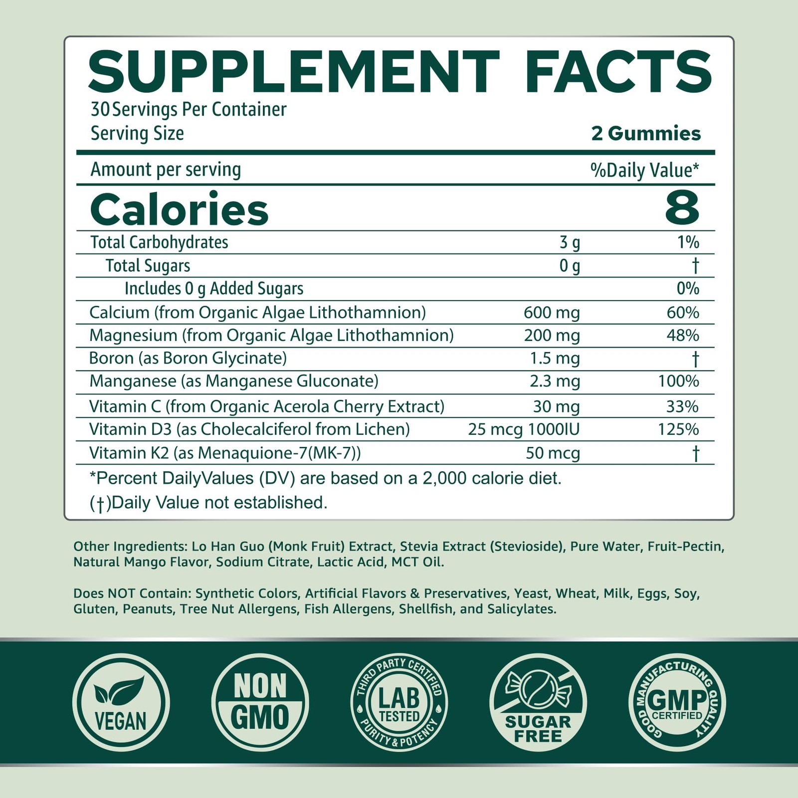 (2 Pack) Calcium Gummies for Women, Sugar Free 60 Count (Pack of 2)