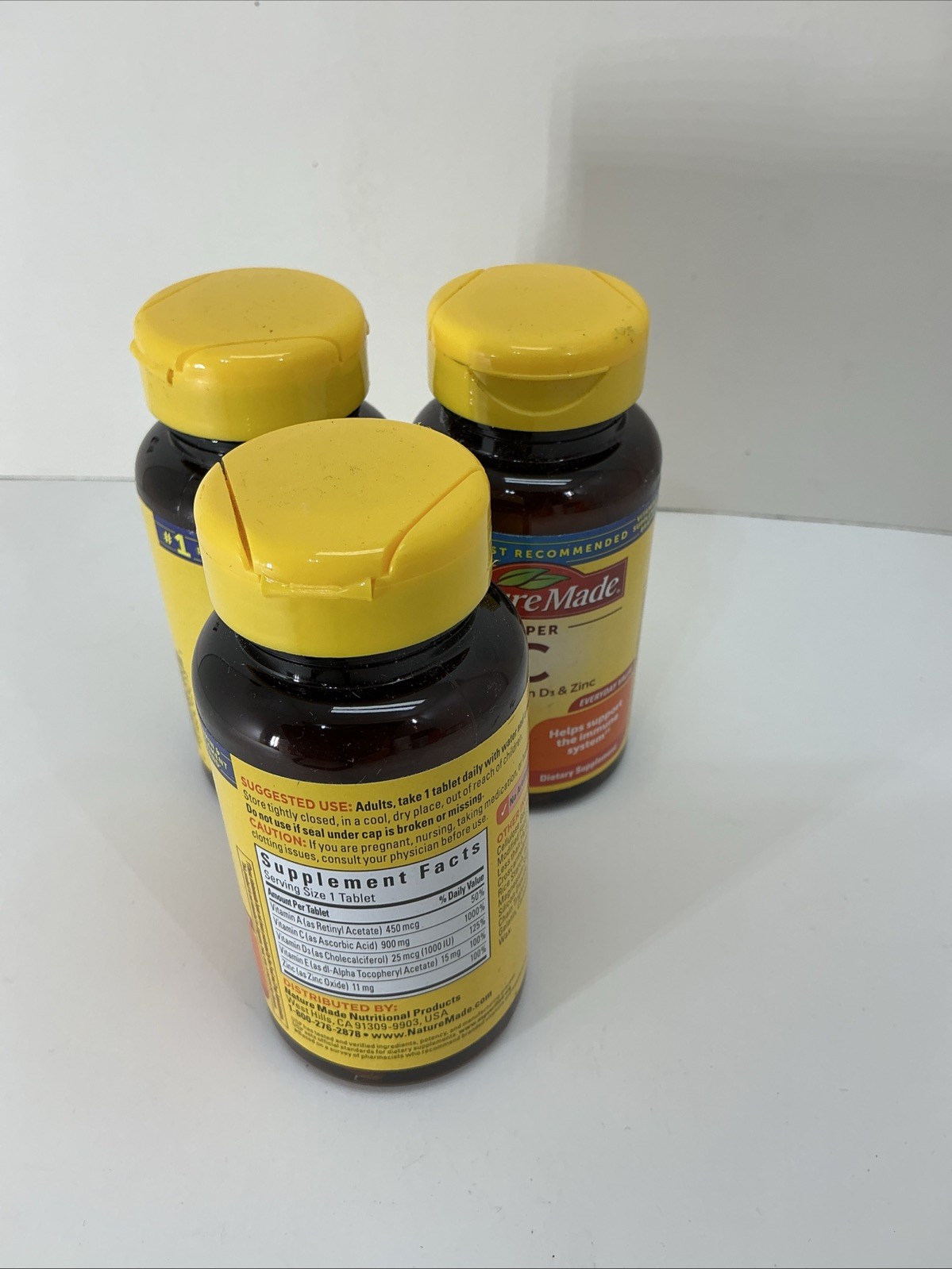 (Exp. 06/2027) Nature Made Vitamin C 500mg 250 Caplets Lot Of 3
