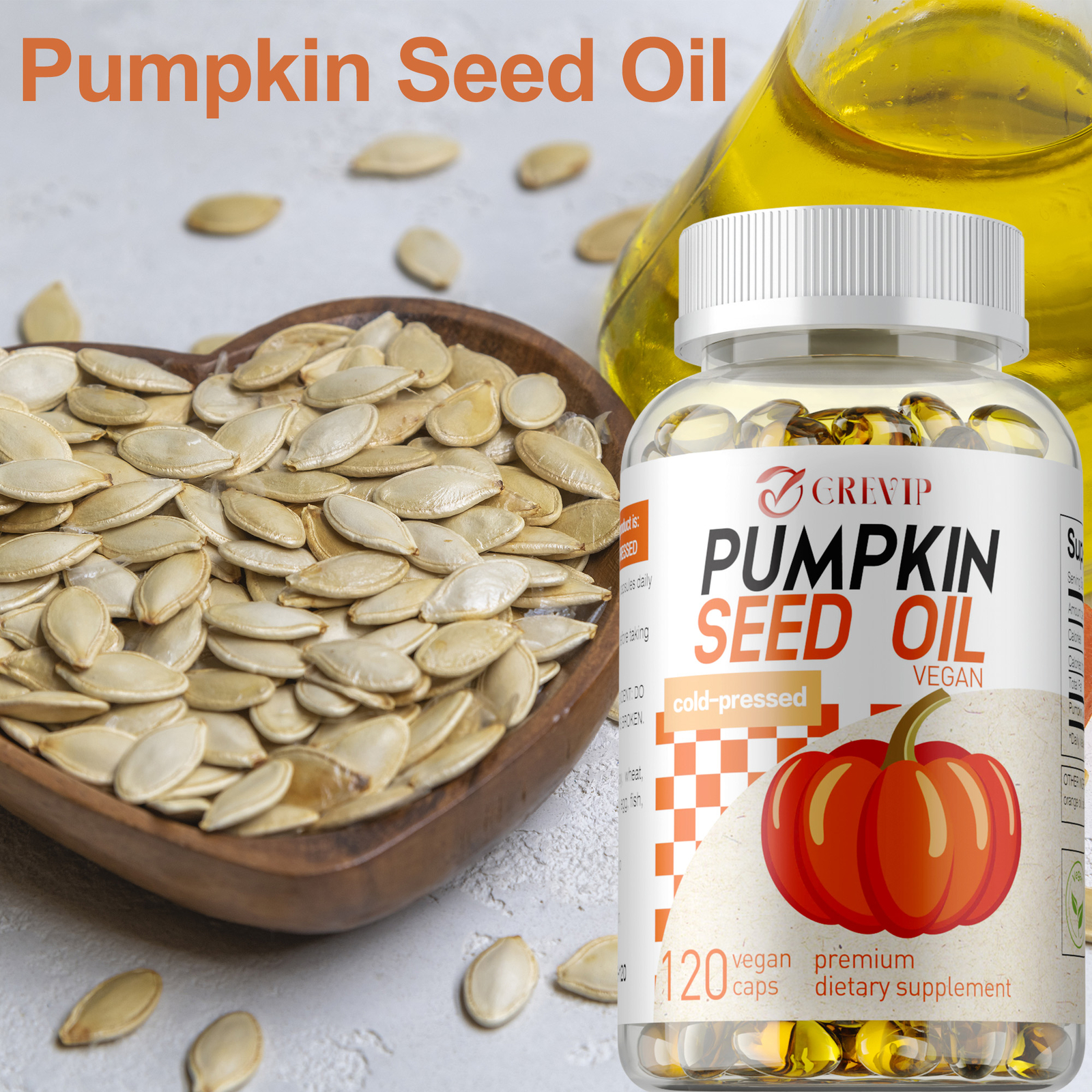 Pumpkin Seed Oil-Urinary & Bladder Support,Hair Growth,Supports Prostate Health