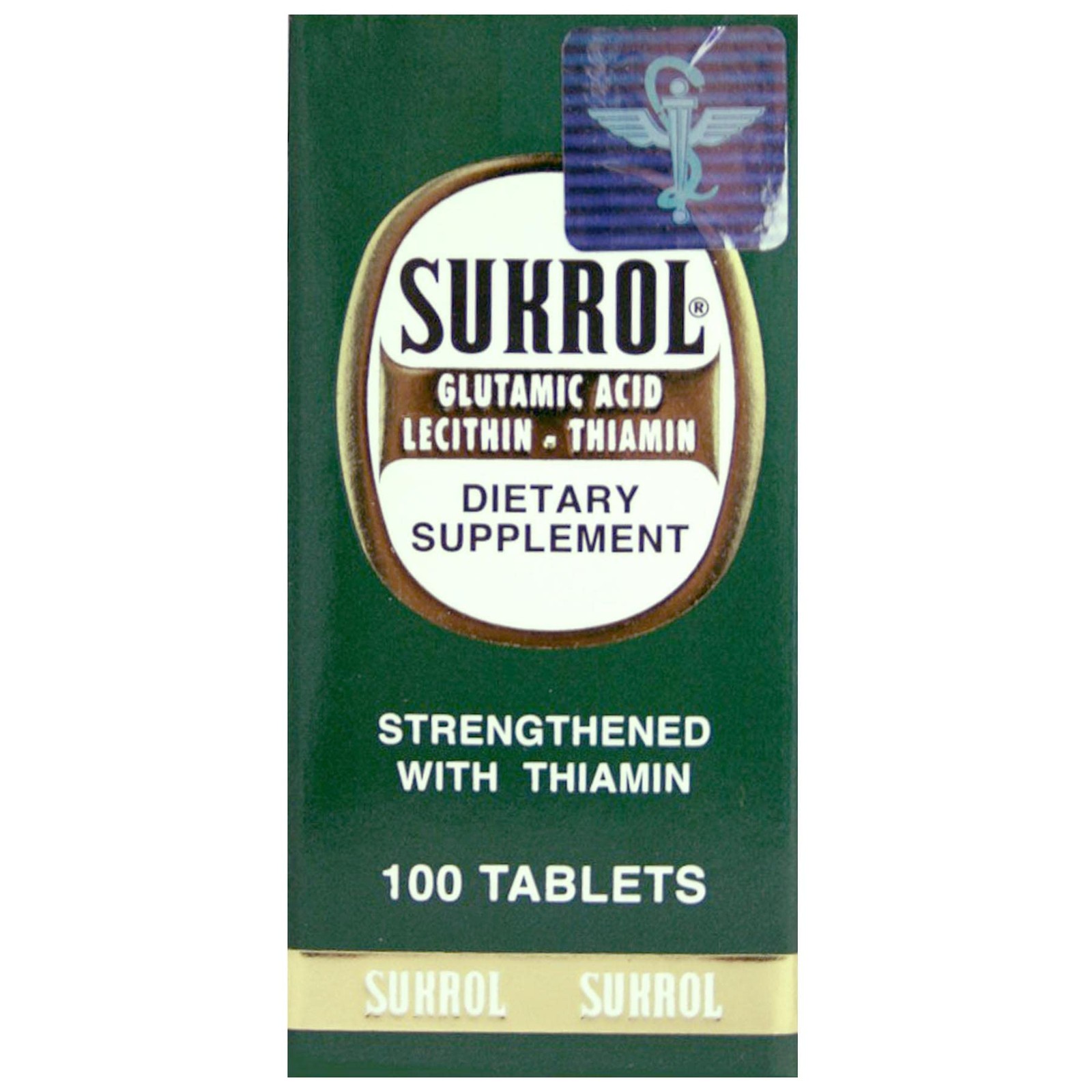 Sukrol, Vitamin, Improve Healthy Brain Function, 100 Count (Pack of 1), White