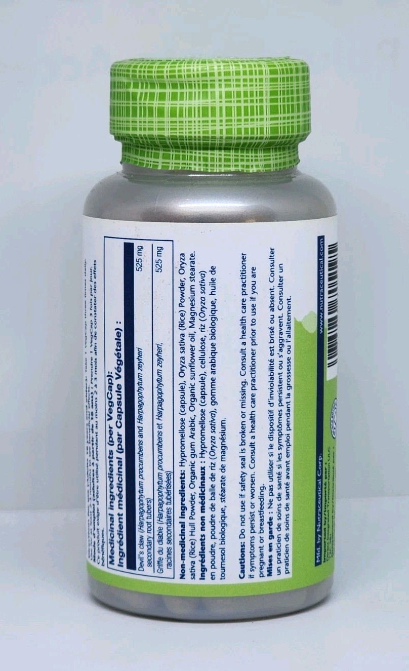 Solaray Devil’s Claw Whole Root 525mg 100 Veggie Capsules New Sealed Exp 05/2026