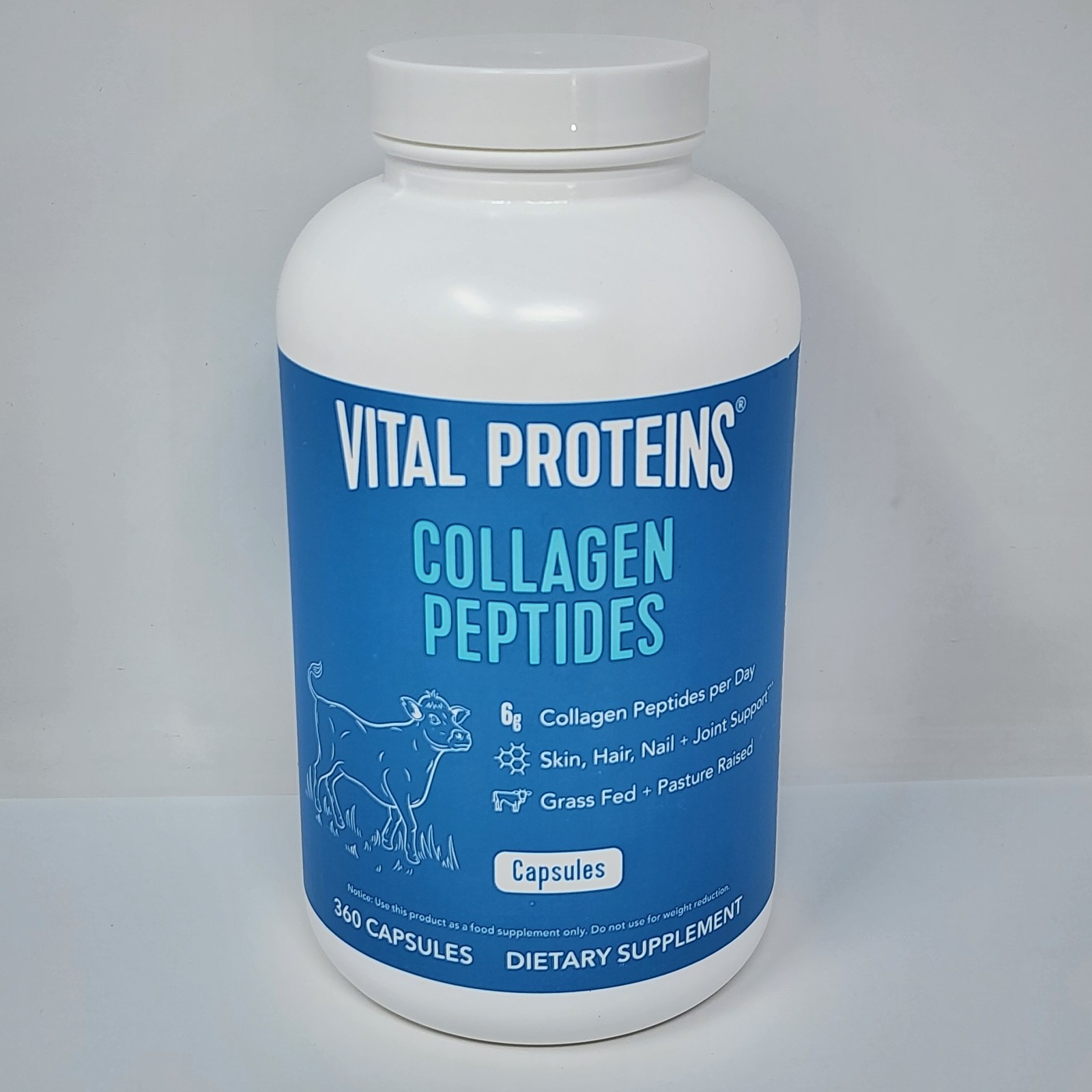 Vital Proteins Collagen Peptides, 360 Capsules per Bottle, Exp 03/2027 (2 Pack)
