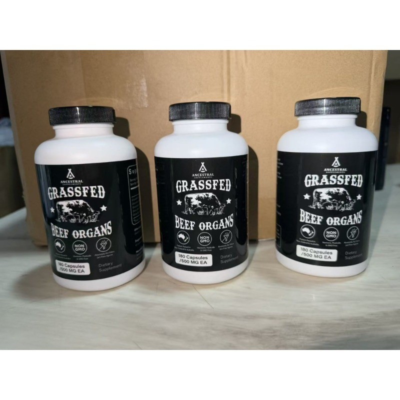 Ancestral supplement grass fed beef organ & supplement -3 bottles -180 capsules