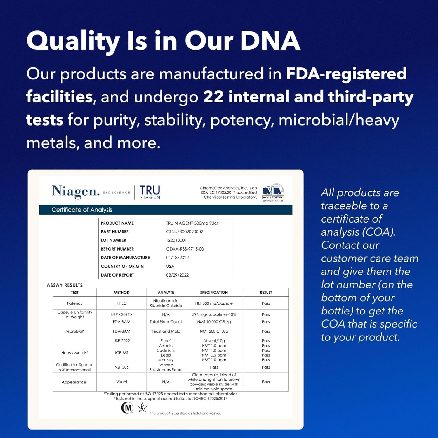 TRU NIAGEN Patented NAD+ Supplement 300 mg Discover the TRU NIAGEN Patented NAD+