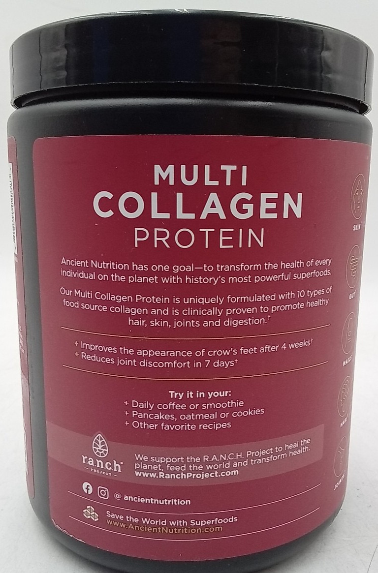 Ancient Nutrition Multi Collagen Peptides Powder Vitamin C 14.3oz BB 12/28