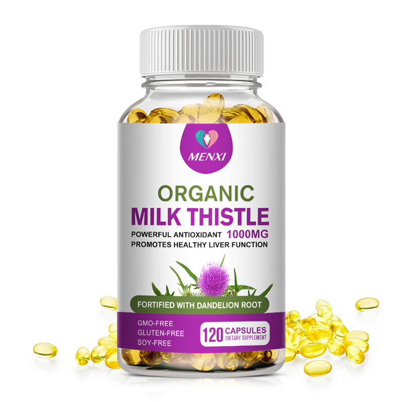 120pcs Milk Thistle (Silymarin) Dandelion Root Capsules Liver Health 1000MG