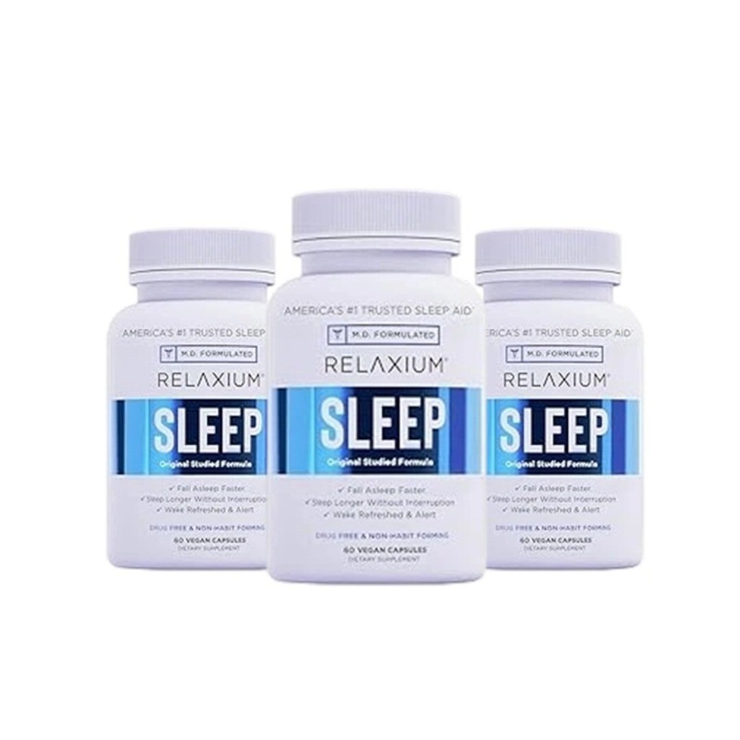 Relaxium New Sleep 60Capsules Sleep support to help your body fall asleep faster