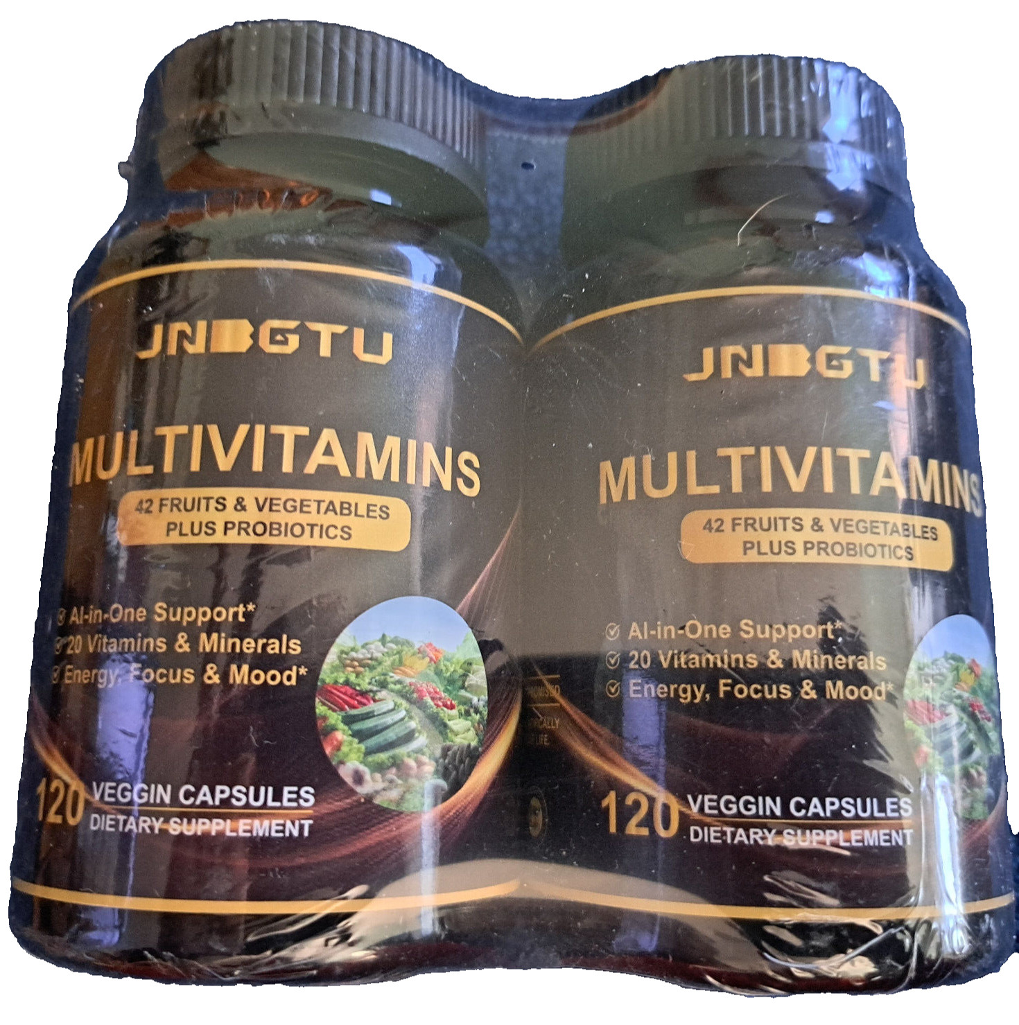 jnbgtu multivitamins 480 capsules vegan dietary supplement probiotics 4 Bottles